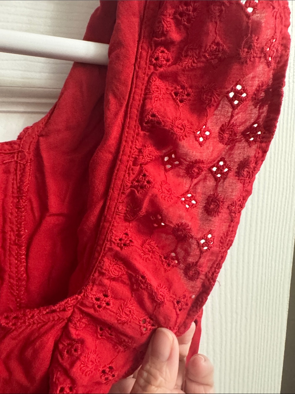 Maurices Red Ruffle-Shoulder Tank Top - Picture 4 of 5